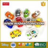 New mini toys car for capsule 8 styles pull back car with colorful sticker 5CM plastic egg capsule toy