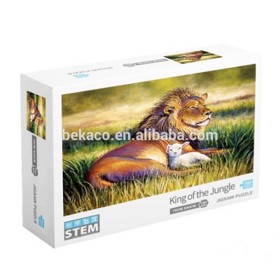 Jigsaw Puzzle 1000 Piece for Kids and Adult Space Tour Lion King Animal Large Size Jigsaw Puzzle  50x70cm Amazon Hot Selling